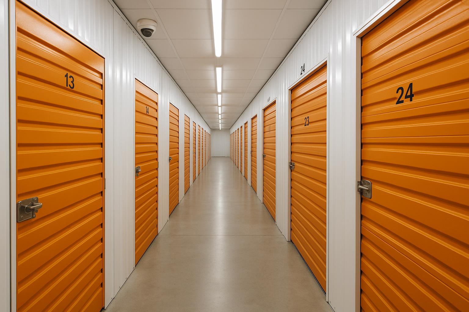 Korridor med förråd hos Odenplan Storage